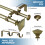 Σετ διπλών κουρτινόξυλων Urbanest 5/8" & 1/2" 48–84" 5