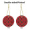 Ceramic Christmas Ornament 2.9" Round Gold String 3