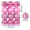 XUNRYAN shatterproof Christmas tree ornaments pink set 12 3