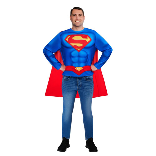 Superman Superman Mens Logo Costume Top