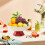 Plato de frutas de plástico de 9,84 pulgadas, multicolor. 4