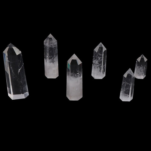 Baguette pointue en cristal de quartz clair – Obélisque hexagonal 1