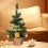 Mini Artificial Christmas Trees Gold Silver Red 20x5.5cm 4