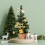 Mini Artificial Christmas Trees Gold Silver Red 20x5.5cm 5