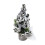 Mini Christmas Tree Ornament 20cm Silver Plastic 2