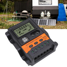 Solarladeregler 12V/24V 20A Dual-USB DC-Anschluss PVC