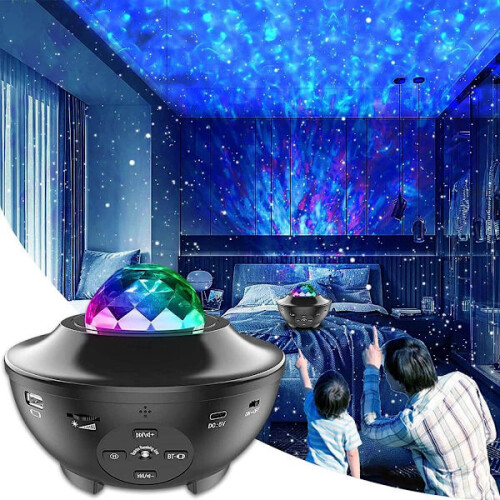 Lâmpada Galaxy com projetor LED e alto-falante Bluetooth 1
