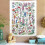 Vintage Floral Tapestry – Ανοιχτό ροζ βοτανικό τοίχο 3