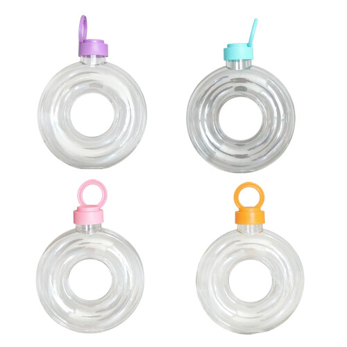 Innovative See Through Doughnuts Water Bottle Easy To-Orange 1 1