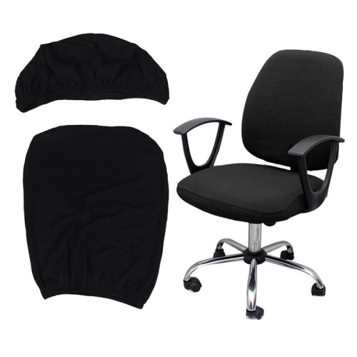 4X Corn Check Split Chair Covers Office Home Computer Chair Cover Armrest Elastic  Cover 2