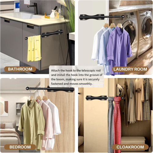 Professional Grades Expandable Clothing Rod System For Home And 1