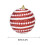 Ornamento natalizio in schiuma con perle intrecciate, rosso, 7,9 cm 2