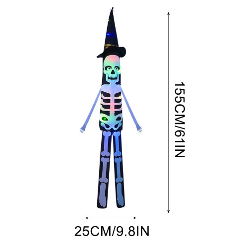 Harliver Halloween inflatable skeleton 5 ft with LEDs 2