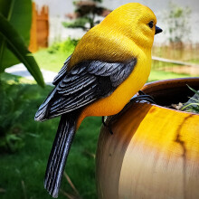 Buitendecoratie Realistisch Vogeltuinbeeld Antiek Look-Blauw