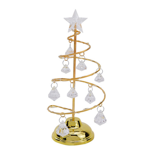 13 inch Pre-lit LED Crystal Christmas Tree Slim Desktop 1