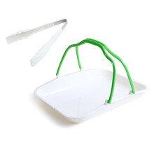 Thickened Plastic Tongs With Storage Tray-foodclipplastictr