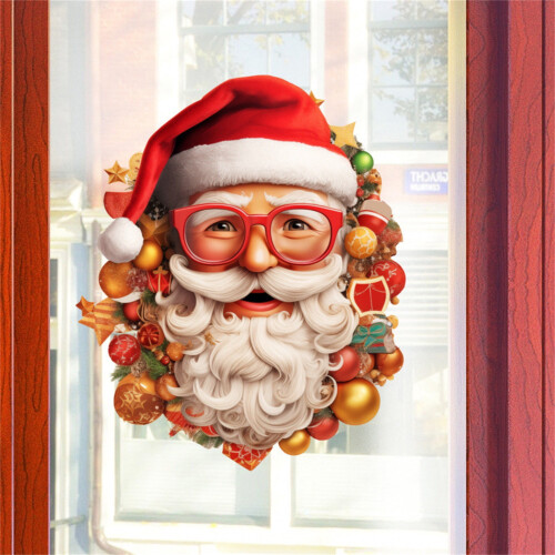 Raamstickers met kerstbalmotief (1 stuk) 1