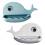Plastic Whale Soap Dish For Bathroom Wall-light blue white 1