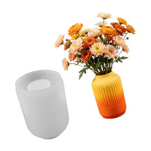 Striped Silicone Vase Molds Professional Silicone Mould For-4