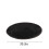 Kafsov Round Area Rug Black 40in Low Pile Machine Washable 3