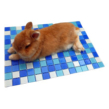 Steinkühlkissen für Hamster, Kaninchen, Chinchillas,-Blau S