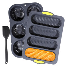 Hochwertiges Baguette-Brotbackformen-Set aus-3-teiliges Set