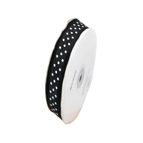 Versatile 2.5cm Wide Organza Ribbon For Gift Packaging-Black