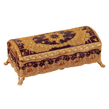 Zinc Alloy Enamel Trinket Box For Organizing And-Purple