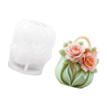 Silikonformen in Blumenform für-Doppelte Pfingstrose rund l