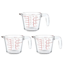 Set Of 3 Heat Resistant Glass Cups With Clear-small