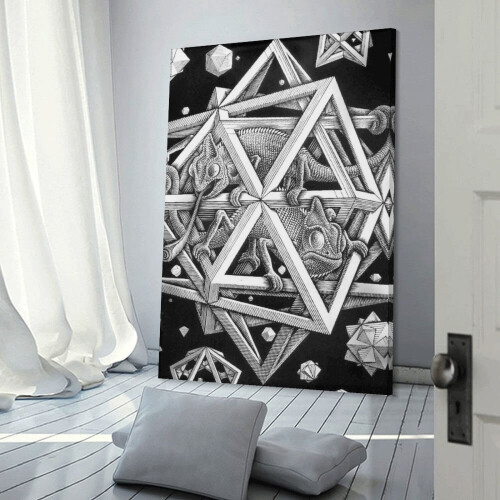 Impression sur toile abstraite de MC Escher, 40 x 60 cm 2