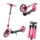 Pink scooter til børn - justerbar højde, let 4
