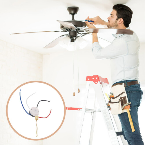 3-Speed Pull Chain Switch for Ceiling Fans 4-Wire 2