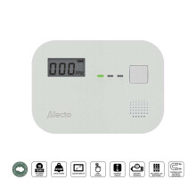 Detector de monóxido de carbono, sensor de 10 años, pantalla
