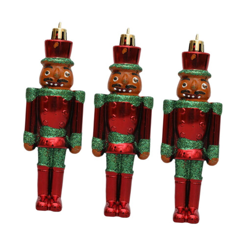 Christmas Nutcracker Pendant Ornaments Green 3 Pieces 1