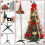 Quinlirra 4ft collapsible pre-lit Christmas tree with gold 5