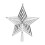 Christmas Tree Top Star Decoration Silver Plastic 2