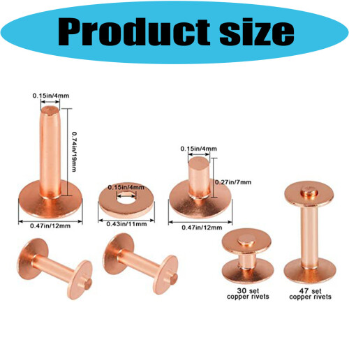 154 Stück/Packung schlichte bronzefarbene Verschlüsse für 2