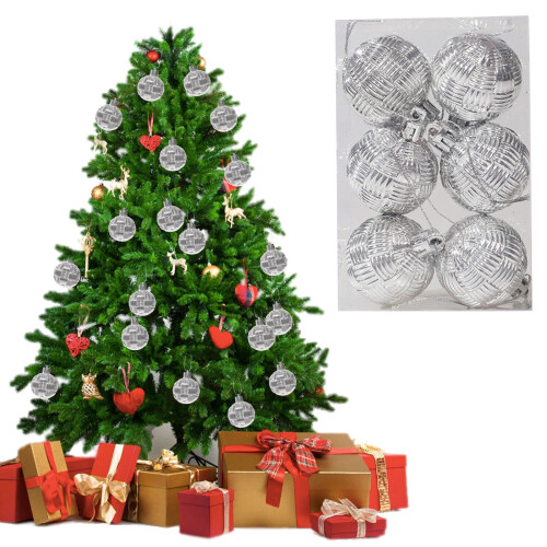 Staron mini Christmas balls ornaments silver 6 pcs 1