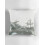 Capa de almofada de linho AIVO Winter Snow Ships 3