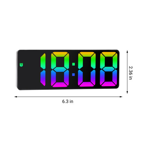 Digitalt vækkeur til børn med LED-display, USB/batteri 2