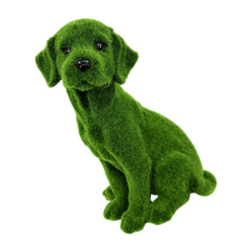 Courtyard Cute Dog Statues Grass Green Simulation-Style1
