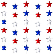 Independence Day Themed Star Paper Buntings Streamers For