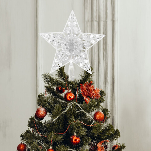 LED-lysende stjernetrætop, 21 cm 2