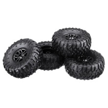 2 Set RC Car Part: 1 Set RC Car Tires Tyre Wheel Upgrades Accessories & 1 Pcs Metal Front Bumper