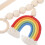 Raffhalter aus Holzperlen mit Regenbogenquaste 3