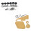 1 Set Pickguard /Cavity / Covers/Bracket/Screws with 6Pcs Guitar String Tuning Key Pegs/Machine  Knobs 3