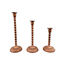 Tapered Candle Holders Decorative Candle Stands Iron Gold-C