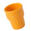 Ice Cream Cone Shape Ceramic Cup Sundae Dessert-Orange 1