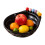 Large Capacity Serving Plate Fruit Bowl With Stainless-Black 1